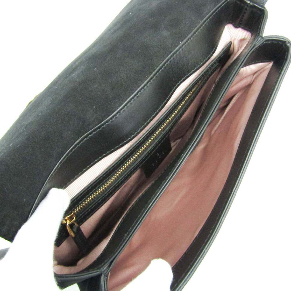 GUCCI Authentic Black Leather Shoulder Bag - Picture 3 of 14